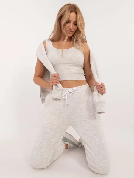 Komplet dresowy My Red Lips szary