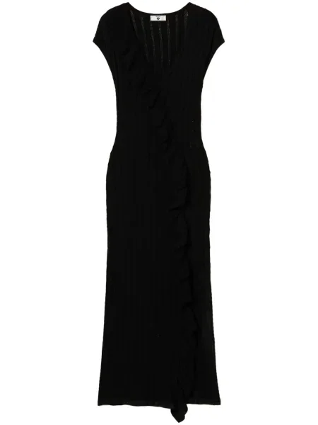 Rochie midi Twinset tricotate până la genunchi de costum negru