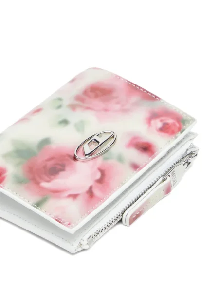 Portofel Diesel cu model floral cu imagine alb