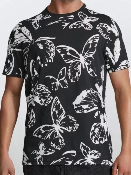 Sinsay Tričko s krátkým rukávem černá