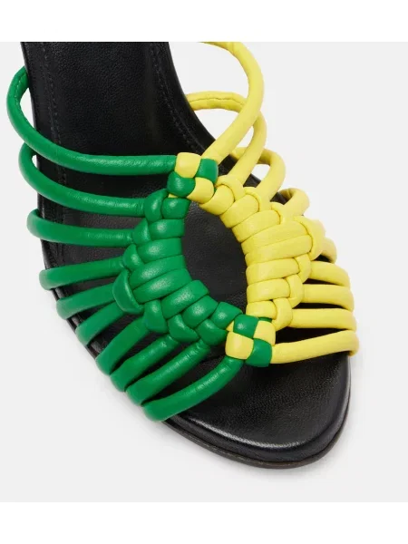 Papuci tip mules Jw Anderson din piele verde