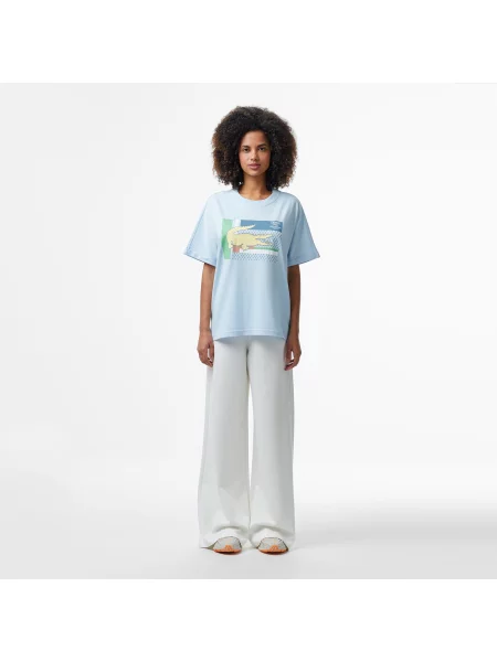 Футболка Lacoste голубая