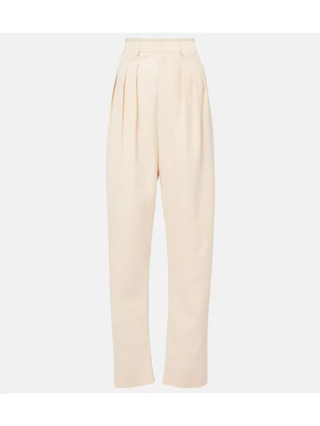 Pantaloni Lemaire de lână bej