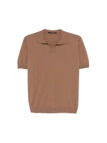 Koszulka polo Tagliatore brązowa