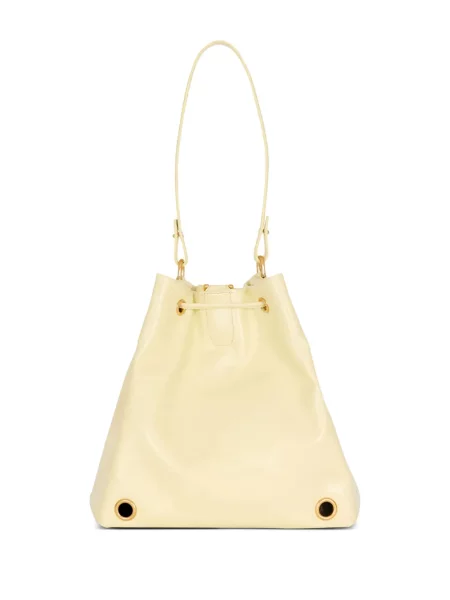 Geanta de piele Balmain din piele galben