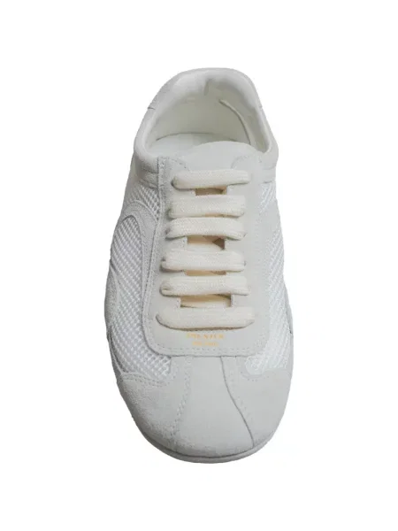 Sneakerși Prada plasă alb
