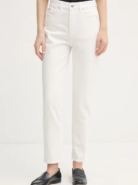 Calvin Klein Jeans jeansy mom fit beżowe