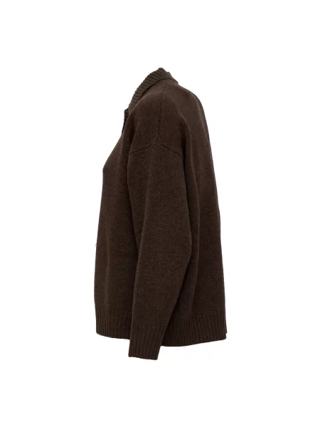Sweter Weekend Max Mara wełniany brązowy