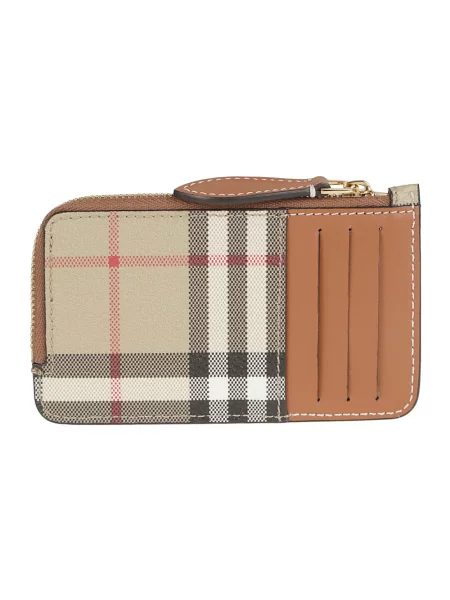 Portfel Burberry z nadrukiem płócienny beżowy