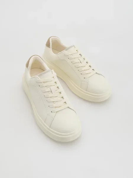 Кожаные кроссовки Reserved белые