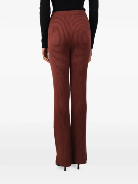 Pantaloni Nanushka cu cordon maro