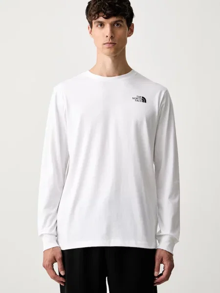 The North Face longsleeve z bawełną EVOLUTION biała