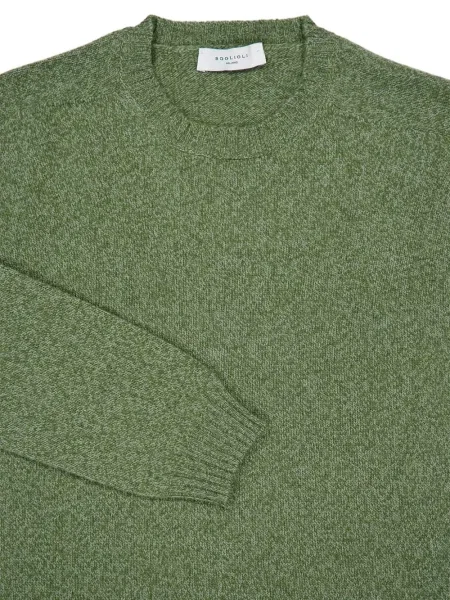 Pulover Boglioli cu decolteu rotund verde