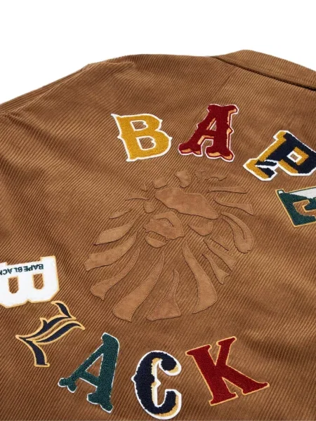 Kordbársony kabát A Bathing Ape® autogrammal barna