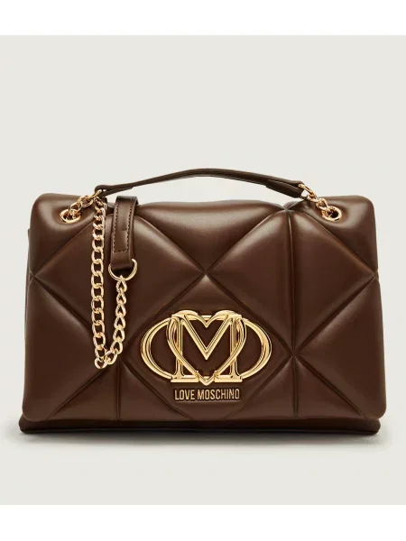 Geanta crossbody Love Moschino din piele maro