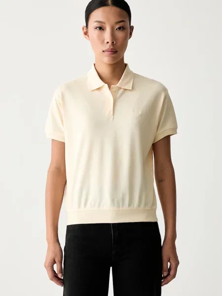 Tricou polo Adidas Originals bej
