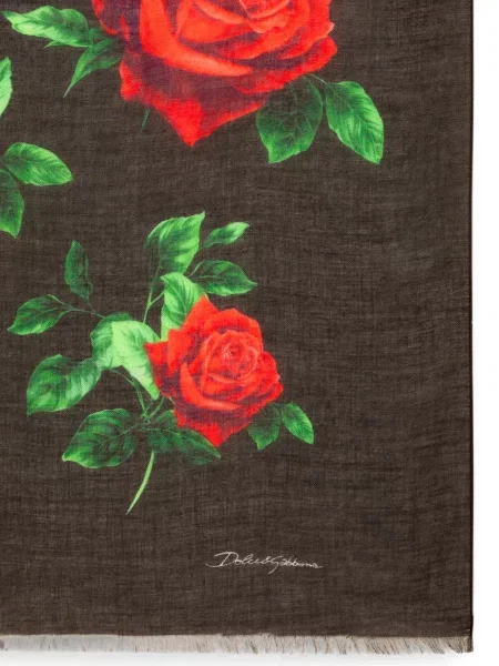 Fular Dolce & Gabbana cu imagine roz