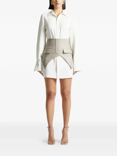 Rochie tip cămașă Manière De Voir de costum alb