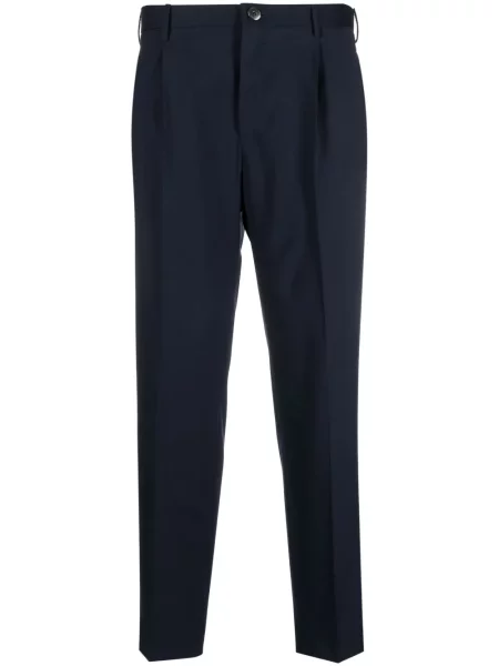 Заострени chino панталони Incotex синьо