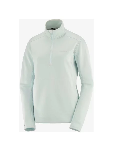Kurtka polarowa Salomon Essential Midfleece Half Zip biało-lodowa M biała
