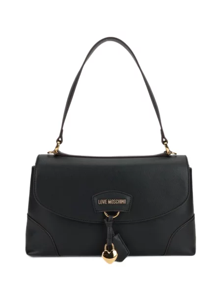 Pandantiv Love Moschino cu motiv cu inimi cu autograf negru