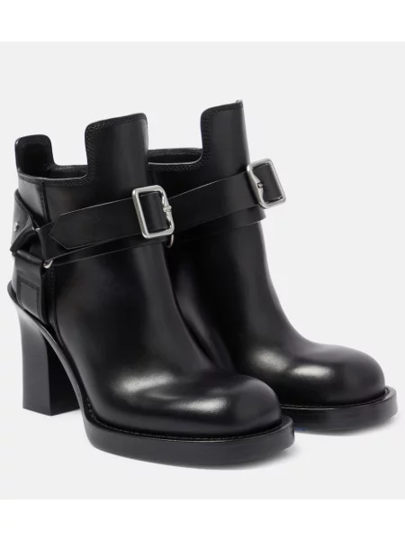 Cizme scurte Burberry din piele negru