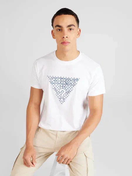 Тениска Guess с апликация бяло