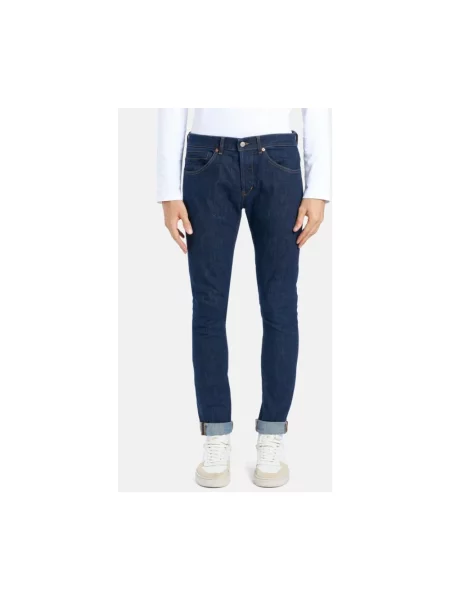 Skinny jeansy skinny Dondup niebieskie