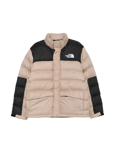 Kurtka pikowana z wyhaftowanym logo model ‘LIMBARA’ The North Face beżowa