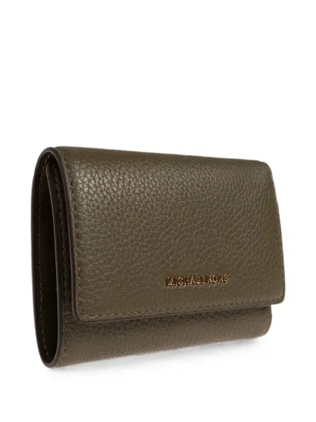 Portofel Michael Michael Kors din piele cu autograf verde