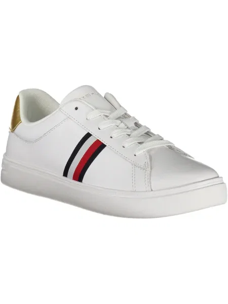 Tommy Hilfiger De piele sneakers alb