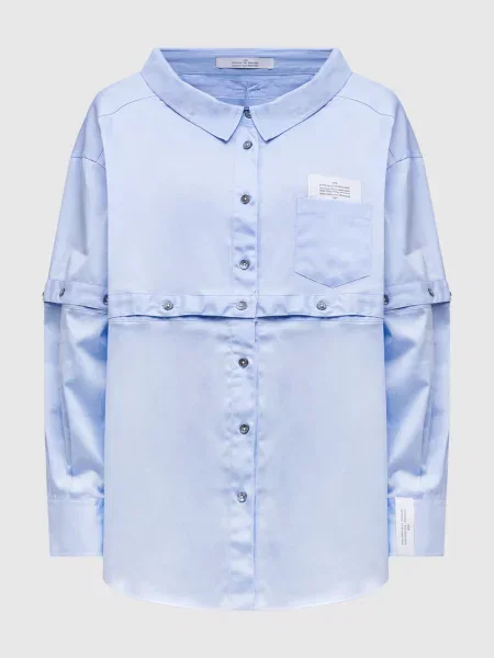 Сорочка з логотипом Rokh блакитна