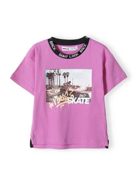 MINOTI Tricou bej deschis / azuriu / mov orhidee alb