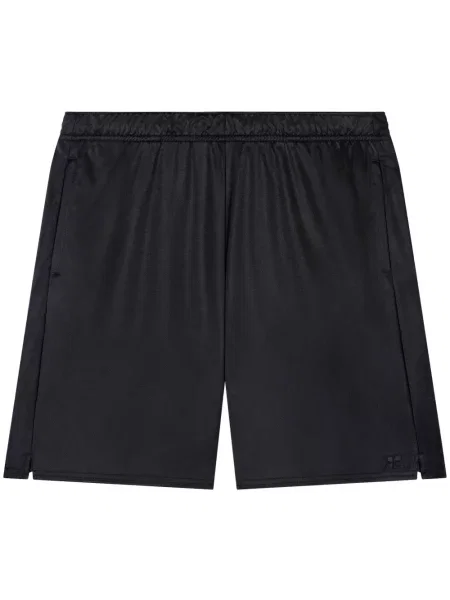 Pantaloni scurți Courreges din jerseu negru