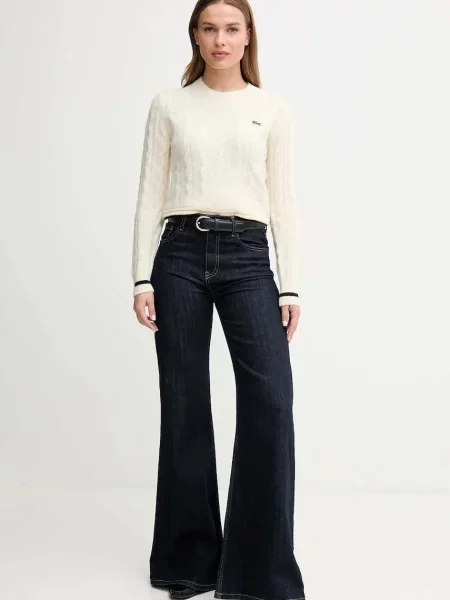 Светр із додаванням вовни Lacoste бежевий