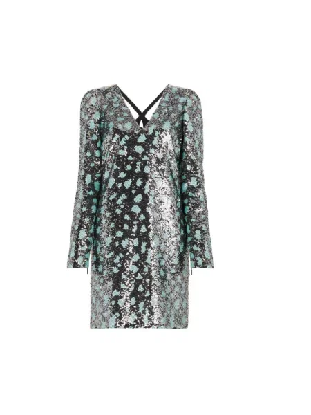 Sukienka Roberto Cavalli z cekinami w panterkę