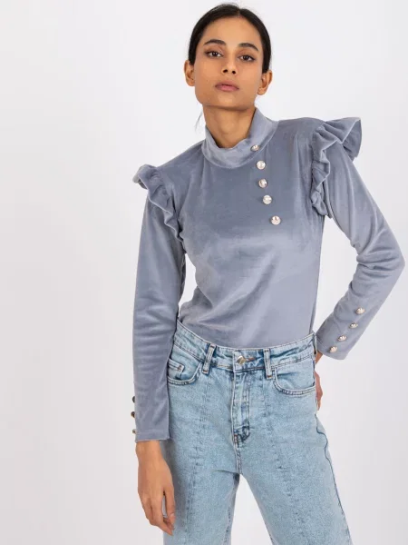 Bluză Fashionhunters gri