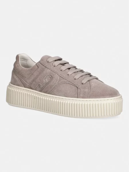Furla Sky Lace-Up sneakers pentru femei din piele întoarsă maro