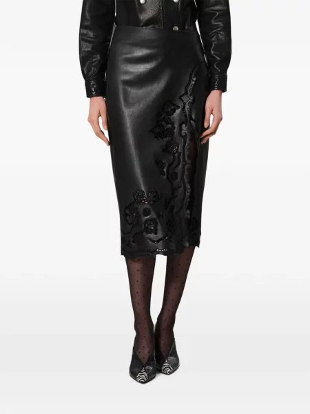 Fustă din piele Isabel Marant negru