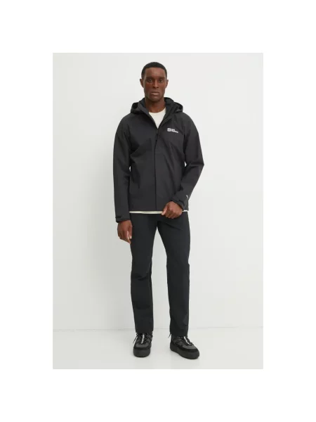 Kurtka przeciwdeszczowa Jack Wolfskin Trailtime 2L black czarna