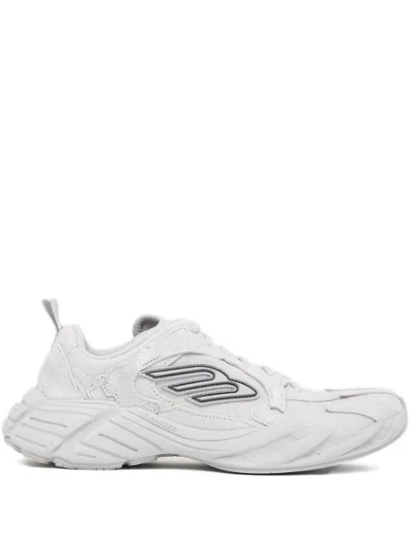 Sneakerși Balenciaga din piele de căprioară alb