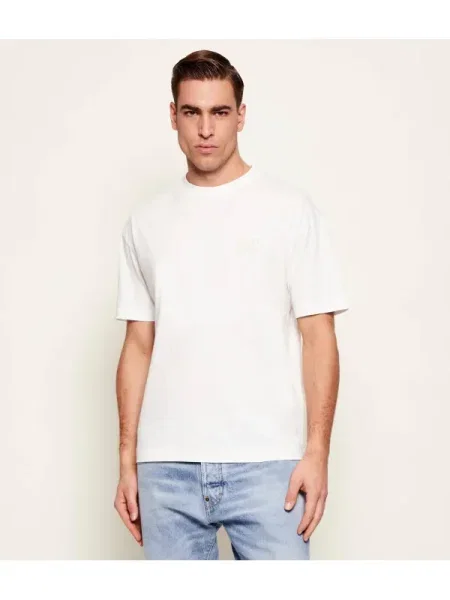 Tricou C.P. Company Jersey Short Sleeve Logo T-Shir Off White L alb