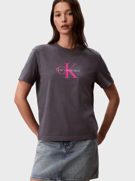 Класична футболка Calvin Klein Jeans сіра