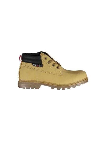 Lniane buty do kostki Carrera o krotszym kroju wiązane beżowe