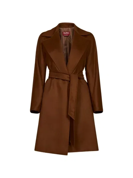 Cu centură palton Max Mara maro