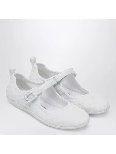 Balerinki Roger Vivier skórzane białe