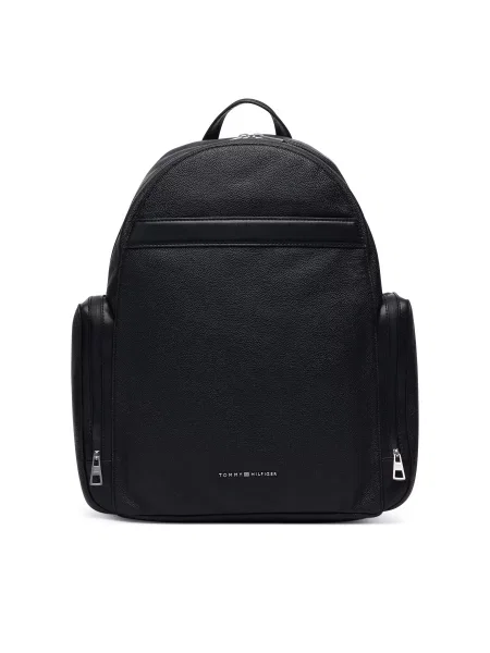 Tommy Hilfiger Rucsac Th Business Leather Backpack negru