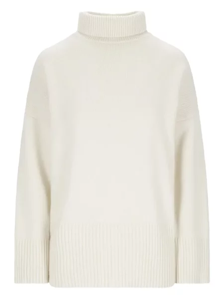 Sweter Ether prążkowany biały