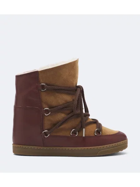 Botine Isabel Marant din piele maro