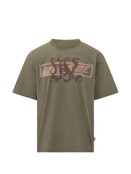 Tricou Diesel cu imagine verde